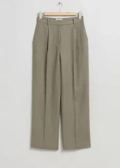 Shop & Other Stories Pantalon Large En Lin