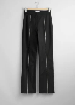 Cheap & Other Stories Pantalon Orné De Fermetures Zippées Noir