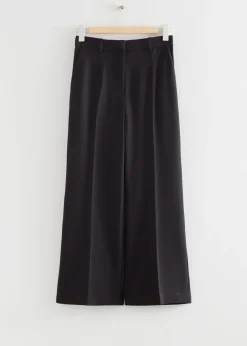 Cheap & Other Stories Pantalon Plissé Et évasé Noir