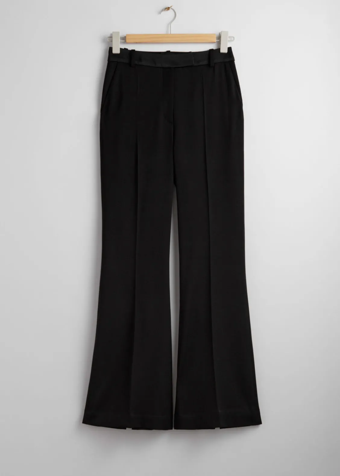 Sale & Other Stories Pantalon évasé En Laine Noir