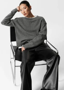 Best & Other Stories Pantalons En Cuir Noir
