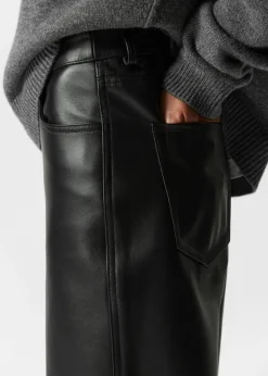 Best & Other Stories Pantalons En Cuir Noir