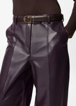 Clearance & Other Stories Pantalons En Cuir Violet foncé