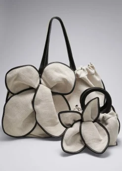 Best & Other Stories Petit Sac En Toile Fleuri Beige