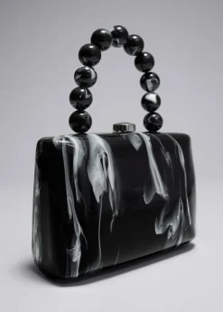 Flash Sale & Other Stories Pochette à Effet Marbré Noir/Gris