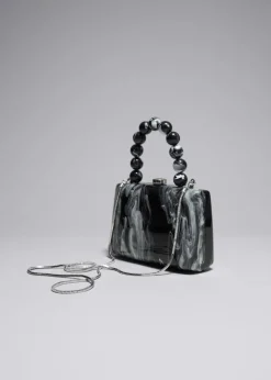Flash Sale & Other Stories Pochette à Effet Marbré Noir/Gris