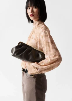 Discount & Other Stories Pochette Classique En Cuir Marron Clair
