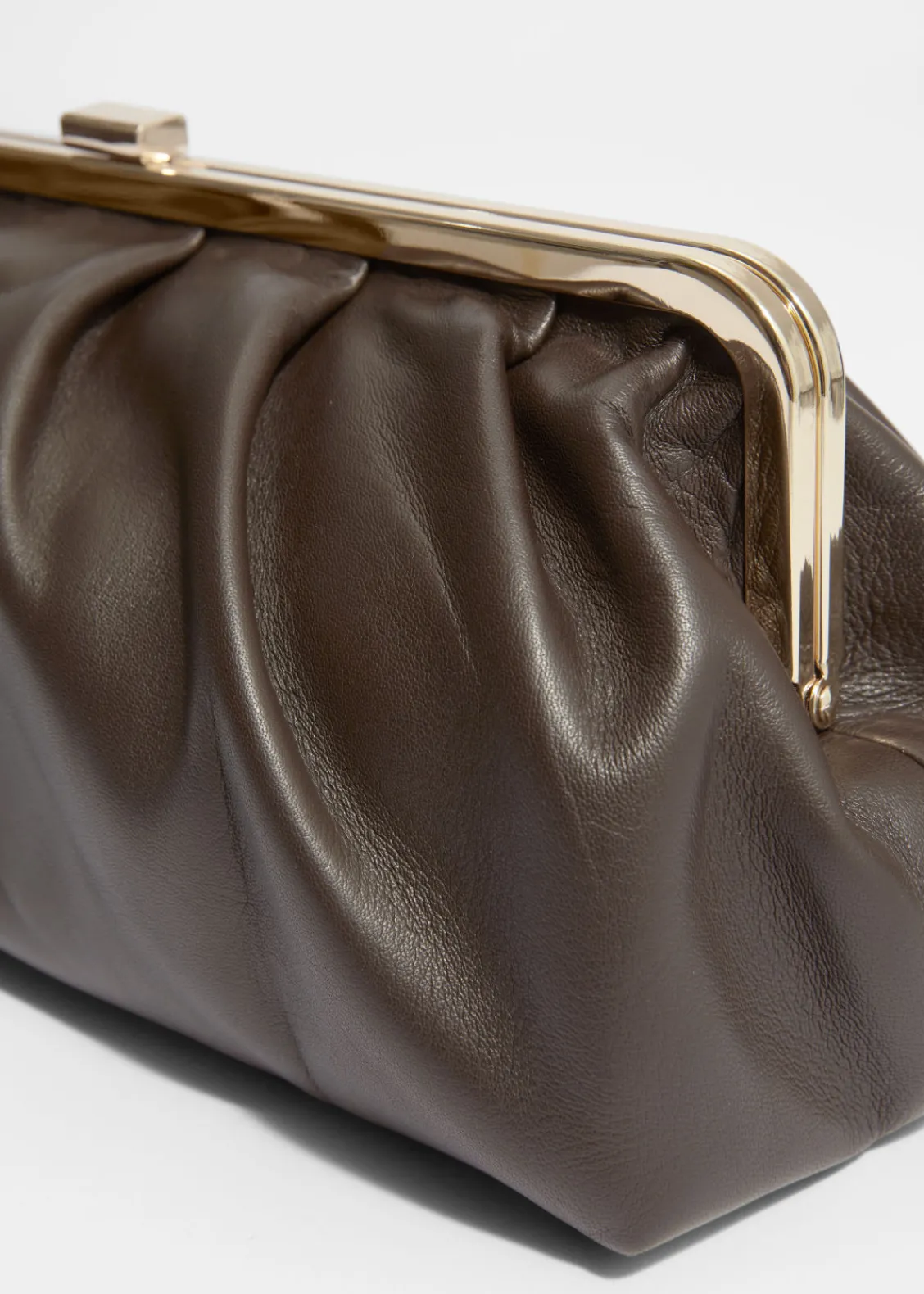 Discount & Other Stories Pochette Classique En Cuir Marron Clair