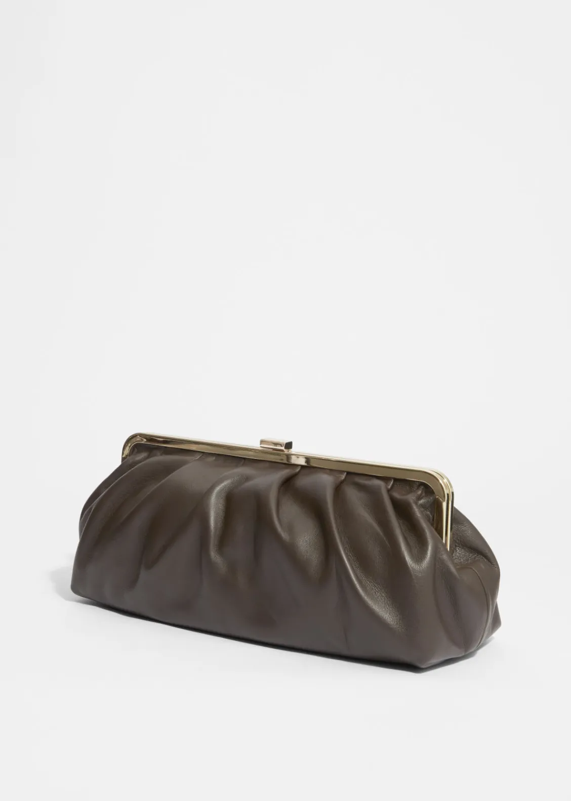 Discount & Other Stories Pochette Classique En Cuir Marron Clair