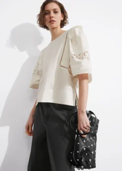 Clearance & Other Stories Pochette Cloutée En Cuir Noir