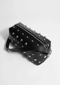Clearance & Other Stories Pochette Cloutée En Cuir Noir