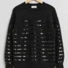 Hot & Other Stories Pull Avec Rayures De Sequins Noir
