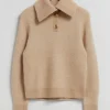 Cheap & Other Stories Pull En Maille à Col Beige