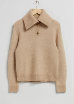 Cheap & Other Stories Pull En Maille à Col Beige