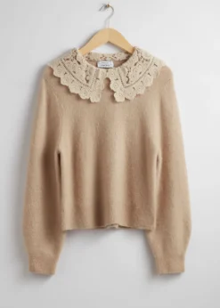 Best & Other Stories Pull En Maille à Col Crocheté