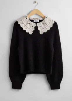 Best & Other Stories Pull En Maille à Col Crocheté