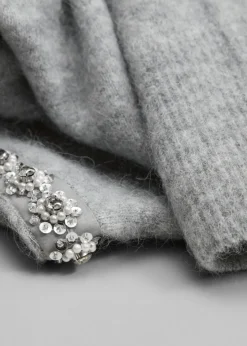 Sale & Other Stories Pull En Maille à Découpes Gris chiné