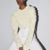 Best & Other Stories Pull En Maille Aux Motifs Floraux Appliqués Blanc