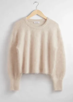 Cheap & Other Stories Pull En Maille Duveteuse Beige