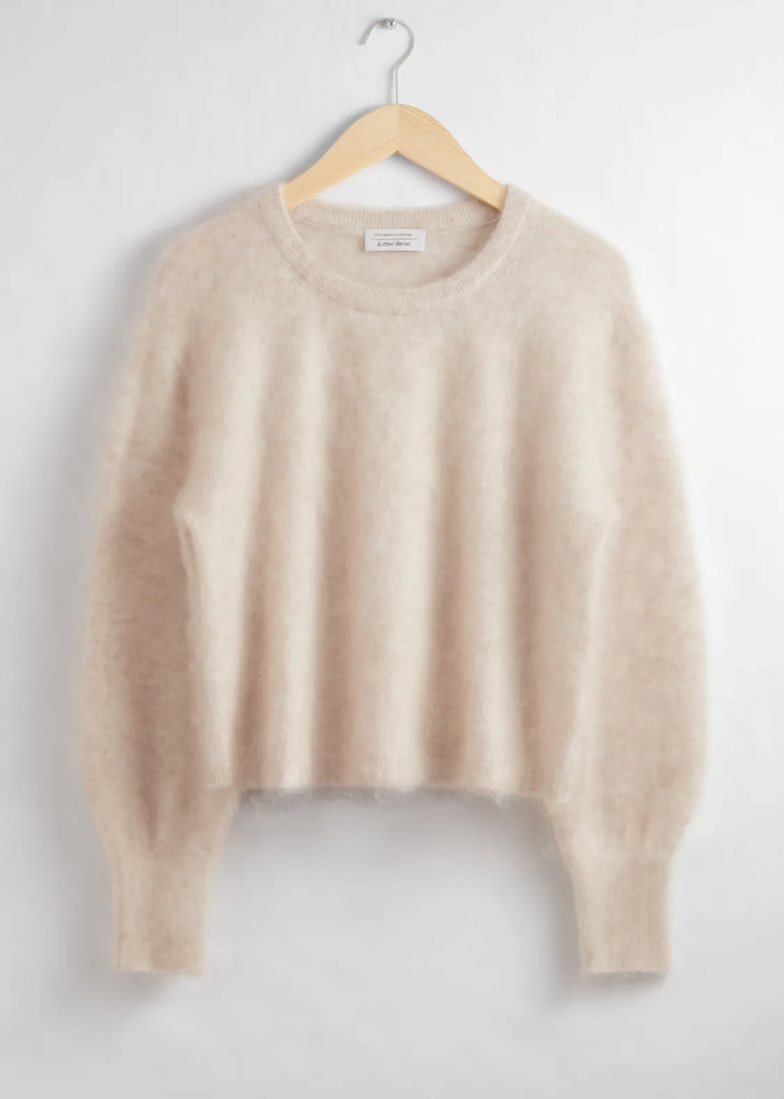 Cheap & Other Stories Pull En Maille Duveteuse Beige