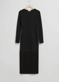 Best Sale & Other Stories Robe Courte à Franges Noir