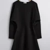 Clearance & Other Stories Robe Courte à Manches Chauve-souris Noir