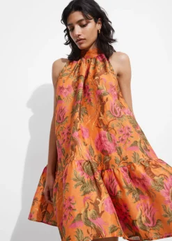 Best & Other Stories Robe Courte à Nœud Imprimé orange