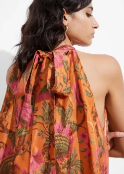Best & Other Stories Robe Courte à Nœud Imprimé orange