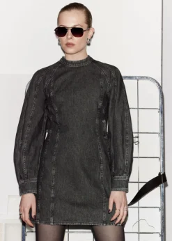 Best & Other Stories Robe Courte Ajustée En Denim Gris foncé