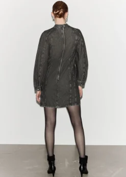 Best & Other Stories Robe Courte Ajustée En Denim Gris foncé