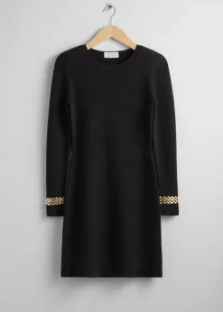 Flash Sale & Other Stories Robe Courte Avec Des Chaînes Aux Poignets Noir