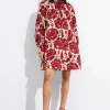 New & Other Stories Robe Courte Avec Lien à L’encolure Motif fleuri rouge