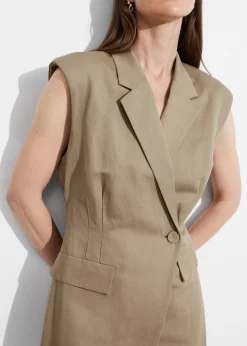 Fashion & Other Stories Robe Courte Blazer Structurée Taupe