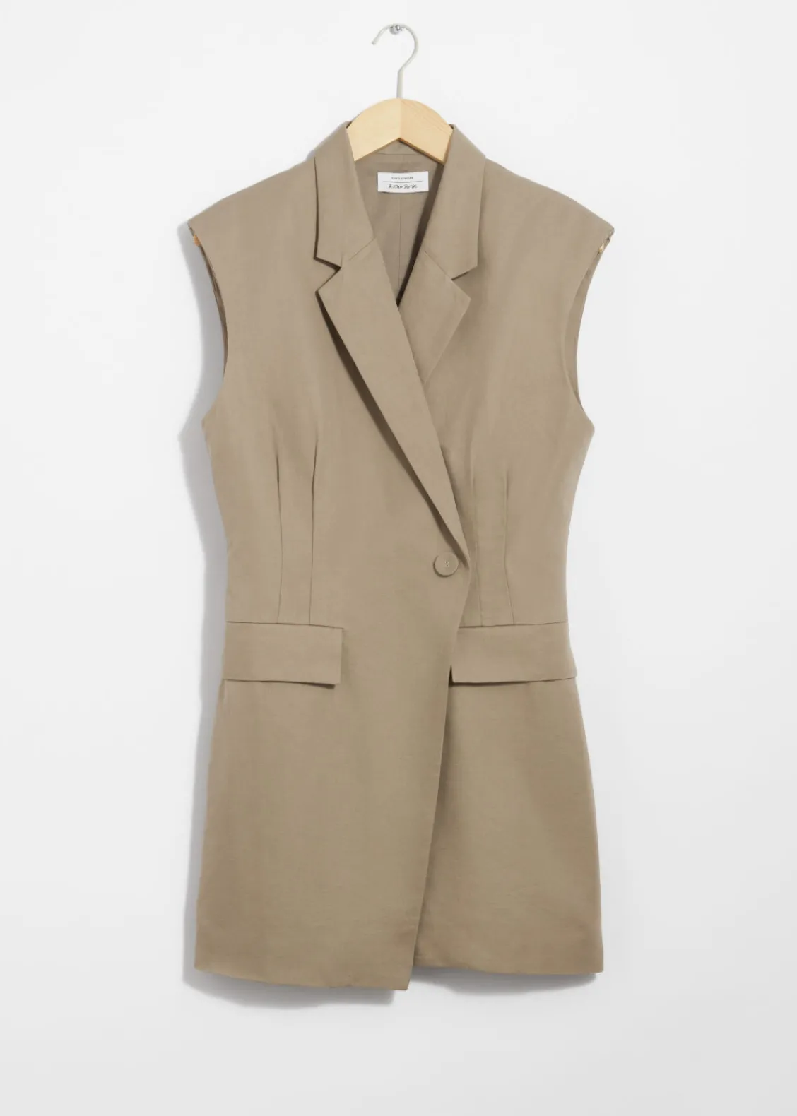 Fashion & Other Stories Robe Courte Blazer Structurée Taupe