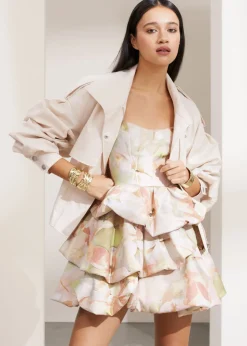 Best & Other Stories Robe Courte Boule à Plusieurs Niveaux Motifs fleuris roses