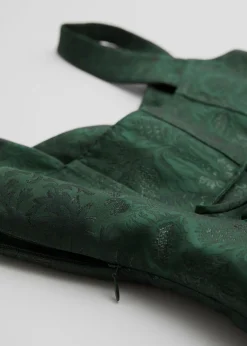 Fashion & Other Stories Robe Courte Boule Sans Manches Jacquard vert