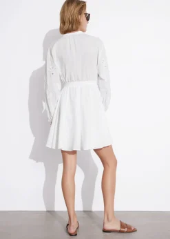 Clearance & Other Stories Robe Courte Brodée Blanc brodé