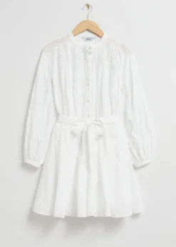 Clearance & Other Stories Robe Courte Brodée Blanc brodé
