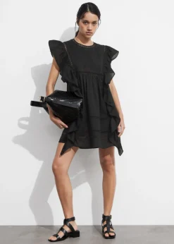 Store & Other Stories Robe Courte Brodée à Volants