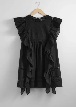 Store & Other Stories Robe Courte Brodée à Volants