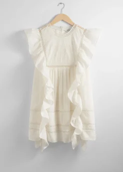 Store & Other Stories Robe Courte Brodée à Volants