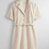 Flash Sale & Other Stories Robe Courte Ceinturée En Tweed Couleur crème