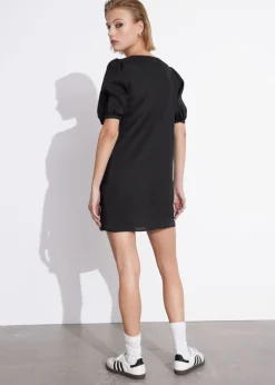 Fashion & Other Stories Robe Courte En Lin Noir