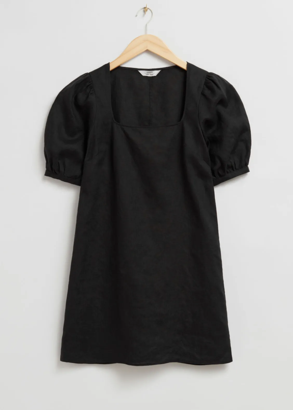 Fashion & Other Stories Robe Courte En Lin Noir