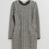 Discount & Other Stories Robe Courte En Tweed Pied-de-poule noir/blanc