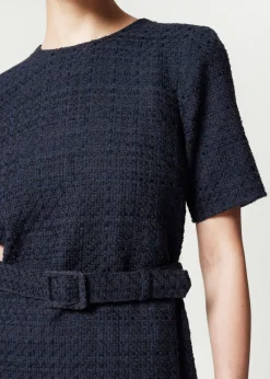New & Other Stories Robe Courte En Tweed Avec Ceinture