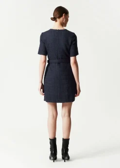 New & Other Stories Robe Courte En Tweed Avec Ceinture