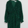 Cheap & Other Stories Robe Courte Enveloppante à Paillettes