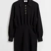 Cheap & Other Stories Robe Courte Polo En Maille Noir