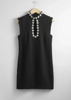 Discount & Other Stories Robe Courte Sans Manches Avec Strass Noir